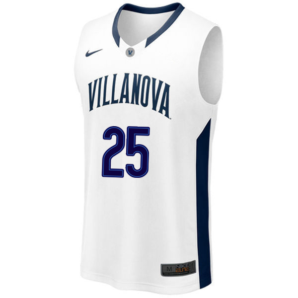 Men #25 Bill Melchionni Villanova Wildcats College Basketball Jerseys Sale-White - Click Image to Close